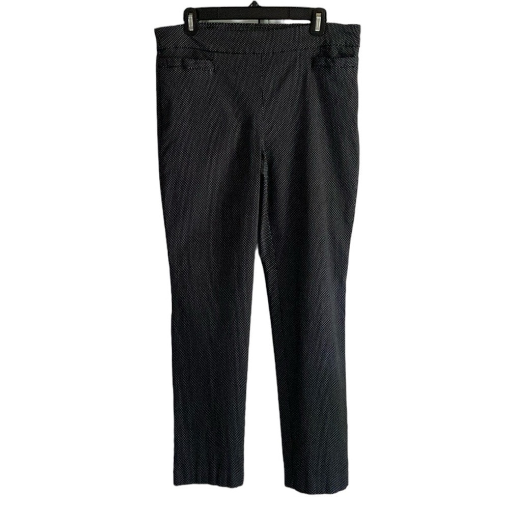 Kim Rogers Black Polka Dotted Pull On Stretch Pants